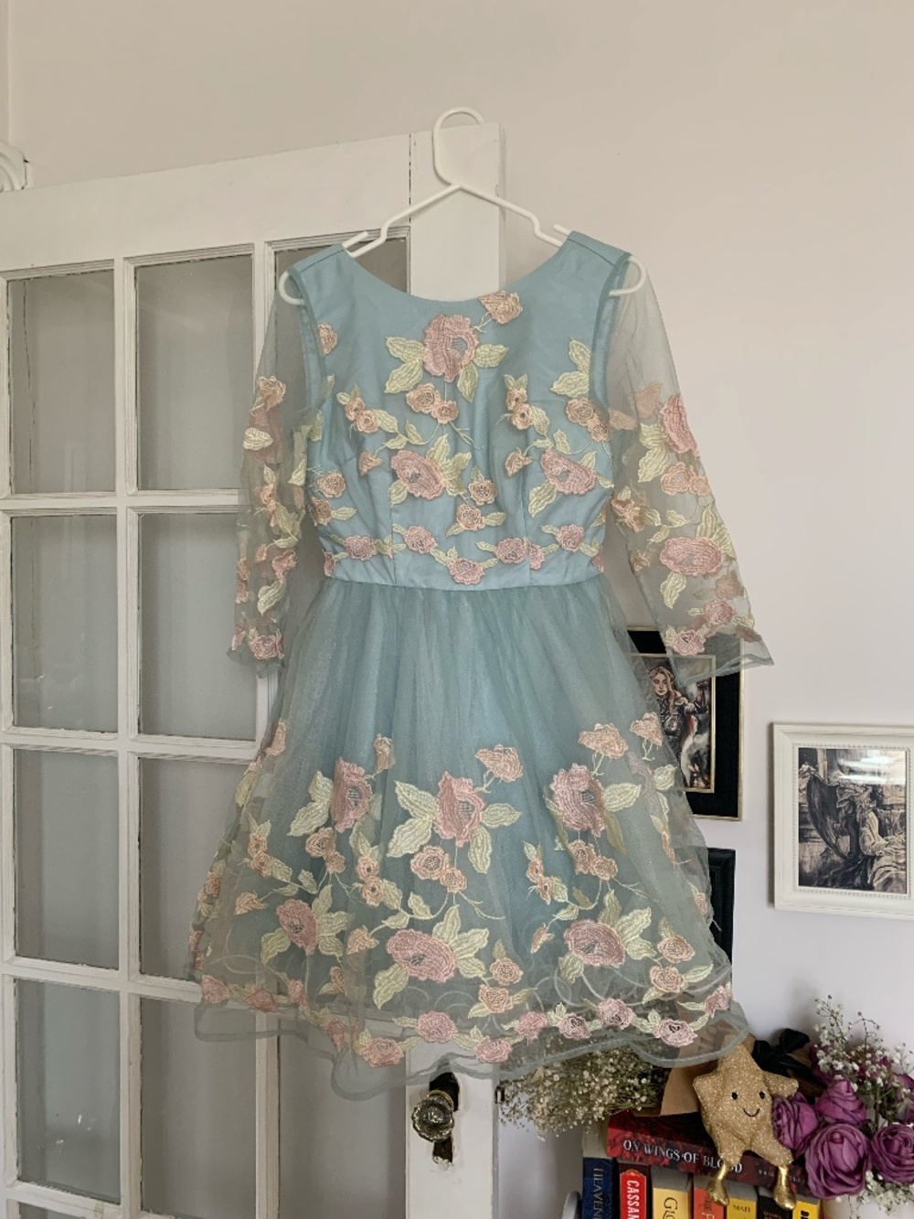 Chi Chi London Blue Floral Dress